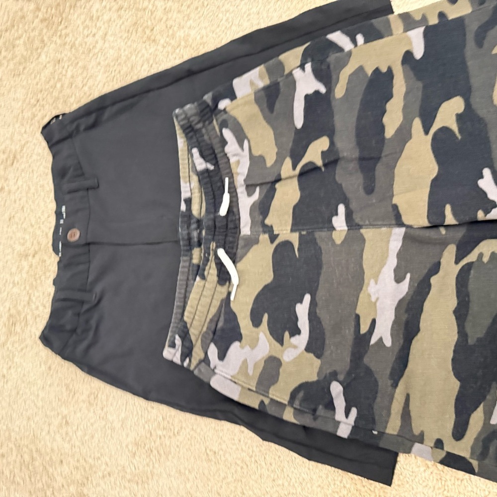 Abercrombie Kids Camouflage and black shorts